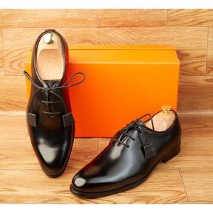 Premium Soulier  HGD Cuir Noir En Lacet