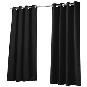 2Pcs Rideau Occultant Extérieur Imperméable Anti-UV 132x214cm