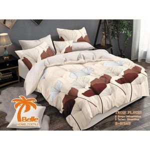 QUALITE SUPERIEUR Lot De 2 Draps + 2 Taies – Design Élégant et Confort Assuré Pour 3 Places TE