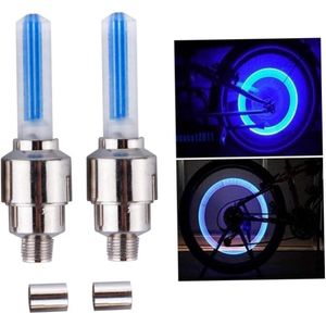 Mode Pack de 2 Bouchons de Valve Lumineux LED pour Roues – Éclairage Flash pour Vélo, Moto et Voiture