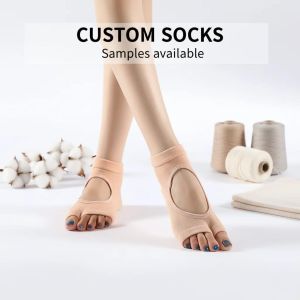 Chaussettes de Pilates à orteils ouverts et maintien du talon