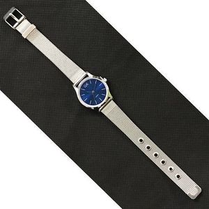 Gk Montre Femme En Acier Fond Bleu - Gris