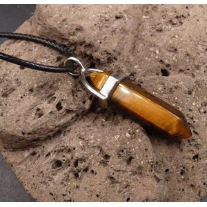 Collier Hexagonale Œil de Tigre