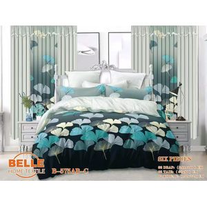 Belle  Lot Complet : 2 Draps + 2 Taies + 2 Rideaux – Design Élégant et Confort Assuré