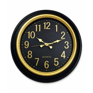 TRES GRANDE HORLOGE - 0,5m DE DIAMÈTRE- PUISSANT -SOLIDE - IMPOSANT- NOIR