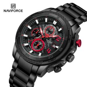 Naviforce Montre Homme De Luxe à Quartz Avec Double Affichage, En Acier Inoxydable, Très Tendance NF8047S HY