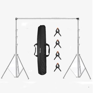 Kit Support de Fond Studio Photo Professionnel de 2,8x3m – Ultra Robuste en Acier Inoxydable, Sac de transport inclus