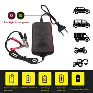 Chargeur De Batterie Automatique Rechargeable Au Plomb-acide Scellé Par Batterie Compacte Intelligente De Prise De L'ue De 12V Par Moto De Camion De Voiture