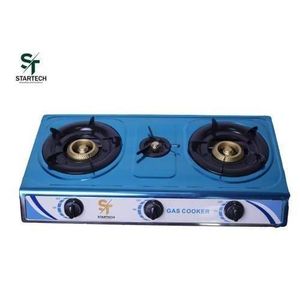 STARTECH Cuisinière Inox Allumage Automatique 3 Feux