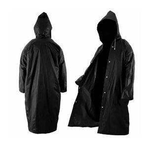1pc Portable Raincoat Waterproof Lightweight Reusable Black