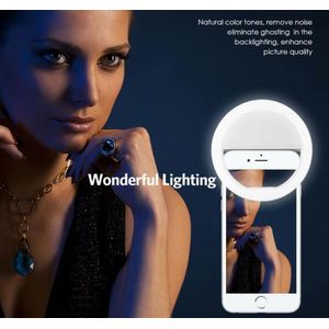 Lampe Anneau LED pour Téléphone avec Charge USB - Rose