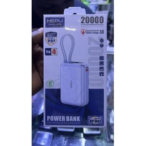 Hepu Power Bank 20000mAh - HP-A42 - Charge Ultra Rapide 22.5W - Câble IPhone Et Type-C