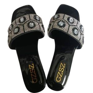 GZSZ Demi-talon Élégance Noir strass