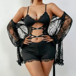 Sexy pyjama transparente pour femme 