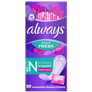 Always Liners Always Dailies Singles Normal To Go Scented Panty Liners