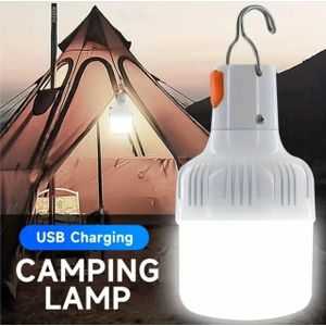 Lampe de Camping LED Rechargeable USB - Ampoule Suspendue Portative avec Crochet pour Tente et Randonnée