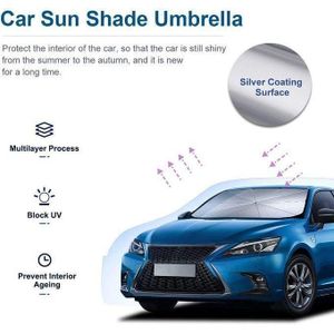 Pare-soleil de voiture, couverture pour pare-brise, réfléchissant les UV, pliable, avant de voiture