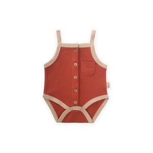 Cigit Body Bébé gaufré avec détails de bordure - Brique