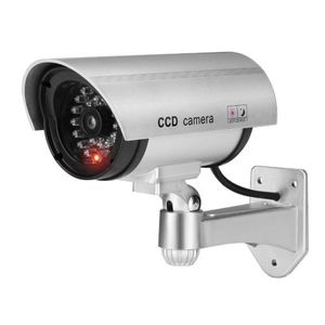 Caméra De Surveillance Factice Extérieure Sans Fil LED Fausse Caméra