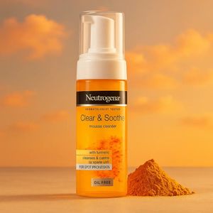 Neutrogena Mousse Nettoyante Visage Clear & Soothe Curcuma 150 ml