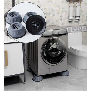 Kit 4 Patins Anti-Vibrations Machine à Laver – Pieds Anti-Bruit, Anti-Dérapant & Rehausseur pour Lave-Linge & Frigo