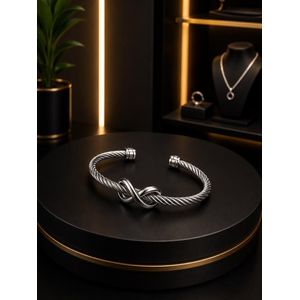 Bracelet de bijoux pour hommes de style Europe et Amérique, 12mm*22cm - Argent