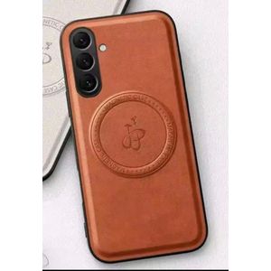 Coque Samsung S25 fe marron cuir mag a