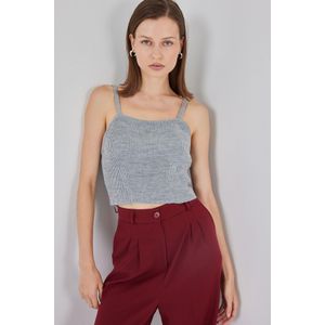Bigdart Chemisier court à bretelles pour femme 15934 - Gris