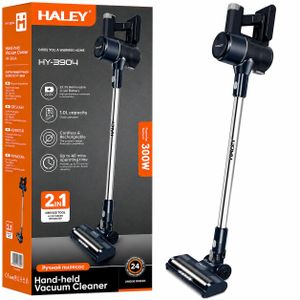 HALEY HALEY- HY-3904 Aspirateur Balai Sans Fil 2 en 1, 300 W, Batterie Amovible 22,2 V, Jusqu’à 40 Min d’Autonomie, Bac à Poussière 1 L, Aspirateur Rechargeable pour Sols, Tapis, Canapé et Voiture