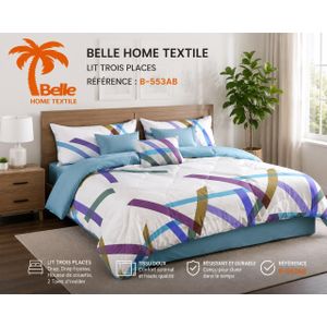 Belle Lot de 2 Draps et 2 Taies - Confort et Élégance pour Lit 3