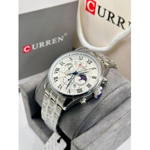 Curren Montre Homme De Luxe En Acier Inoxydable Fond Blanc