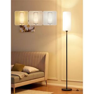Lampadaire Avec Abat-Jour, 3 Voies À Gradation Lampes Sur Pied Avec Interrupteur Au Pied(Ampoule Incluse)