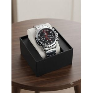 Soki Montre classique pour homme – Montre analogique élégante, boîtier en acier inoxydable
