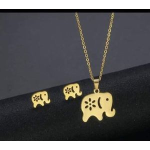 Chaine et boucles d'oreilles acier inoxydable