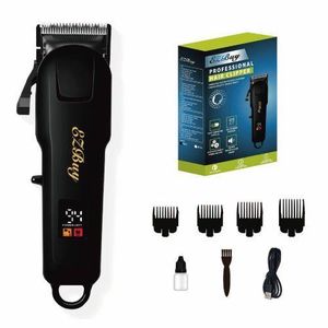 EZBuy Tondeuse à cheveux pour coiffeur Tondeuse à cheveux rechargeable sans fil 2000mAh avec écran LED