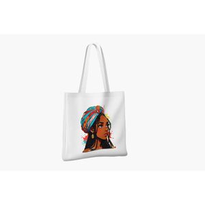 Tote Bag Femme Africaine Turban Coloré 