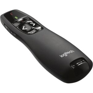 Logitech R400 Télécommande de Présentation sans Fil, 2,4 GHz/Récepteur USB, Pointeur Laser Rouge, Portée de 15 Mètres, 6 Boutons, Commande Intuitive de...