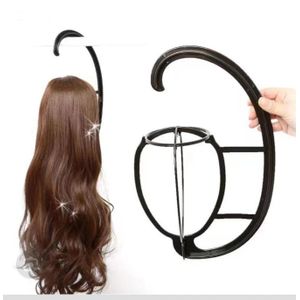 Tête de perruque accrochable noir 