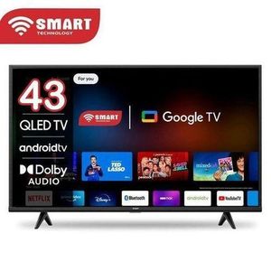 SMART TECHNOLOGY TV LED 43 Pouces Décodeur Intégré-WIFI-Android + Support Mural Offert