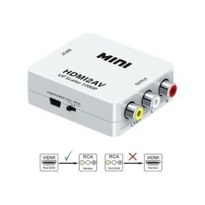 KEBIDU Offre Spéciale RCA AV HDMI Vers / CVBS HD 1080P Adaptateur Mini HDMI2AV Convertisseur Vidéo Boîte Pour PS3, Magnétoscope, DVD, PALMTSC, PC