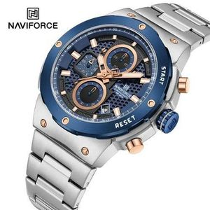 Naviforce Montre Homme , Montre De Luxe à Quartz , En Acier Inoxydable, Très Tendance, Idéal Pour Le Business Nouvelle Collection NF8072