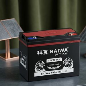 Batterie Solaire 12V 200Ah BAIWA Original – Batterie à Cycle Profond Longue Durée de Vie pour Systèmes Solaires Domestiques, Onduleurs, Secours & Utilisation Intensive