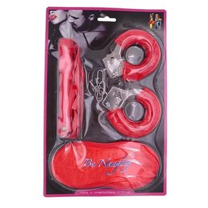 Kit de soumission, menottes,cache yeux ,fouet