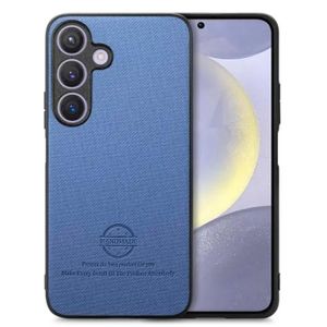 Coque DESIGN PREMIUM POUR SAMSUNG S26 , AVEC FINITION EN TEXTILE ET UNE COMPATIBILITÉ MAGSAFE , POUR VOS CHARGE SANS FIL ET SUPPORT DE VOITURES (Couleur bleu) 