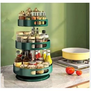 Étagère Rotative à Épices et Condiments – Rangement Cuisine 3 Niveaux
