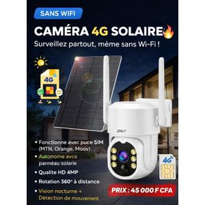 2NLF Caméra de Surveillance Solaire – Sécurité autonome et intelligente