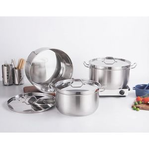 Marmites et casseroles en acier inoxydable 