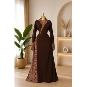 Mode Robe Longue Élégante Femme avec motifs Imprimés 