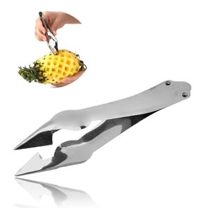 ShebSheb - ShebSheb Outil en acier inoxydable pour enlever les yeux d’ananas, gadget polyvalent pour éplucher et évider les fruits facilement
