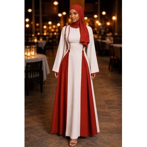 Mode Robe longue élégante bicolore 